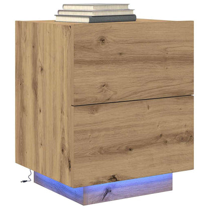 Armadio da Notte 2 pcs Rovere artigianale 45 x 40 x 55 cm