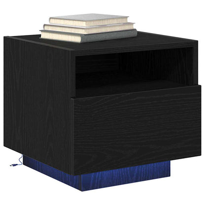Armadio da Notte Rovere Nero 40 x 39 x 37 cm Legno multistrato