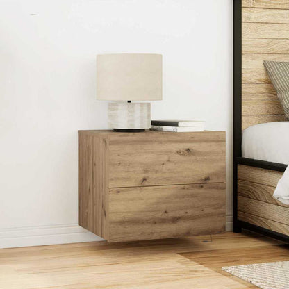 Armadio da Notte 2 pcs Rovere artigianale 50 x 39 x 41 cm