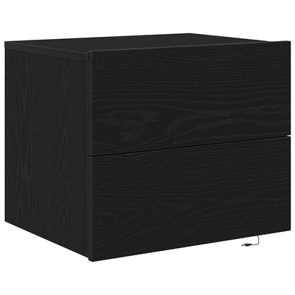 Armadio da Notte Rovere Nero 50 x 39 x 41 cm Legno multistrato