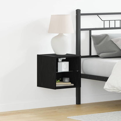 Armadio da letto a muro LED con Nero Legno multistrato