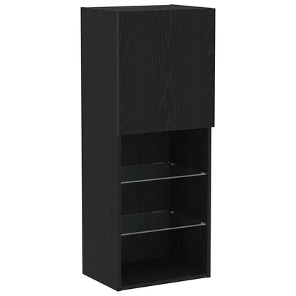 Set mobile TV Rovere Nero 40,5 x 30 x 102 cm Legno multistrato