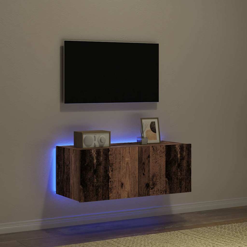 Mobile TV da parete Legno vecchio 80 x 35 x 31 cm