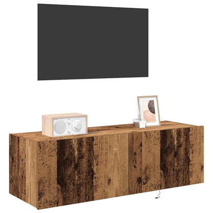 Mobile TV da parete 2 pcs Legno vecchio 100 x 35 x 31 cm