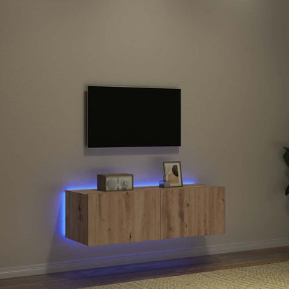 Mobile TV da parete Rovere artigianale 100 x 35 x 31 cm