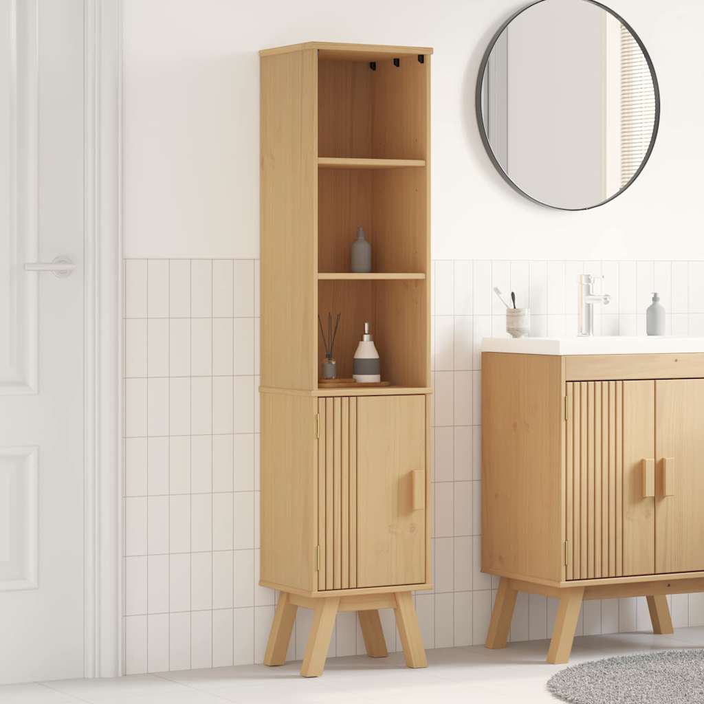 Mobile da Bagno con lo scaffale Olden Marrone 35 x 30 x 159 cm