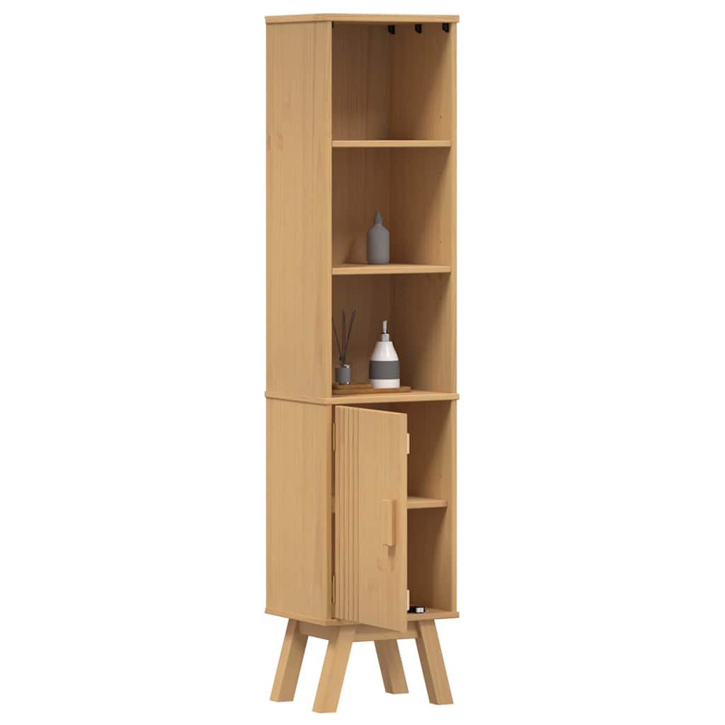Mobile da Bagno con lo scaffale Olden Marrone 35 x 30 x 159 cm