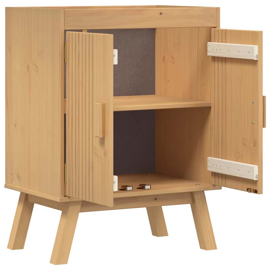 Base Cabinet con lo scaffale Olden Marrone 60 x 40 x 80 cm