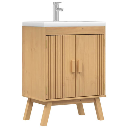 Base Cabinet con lo scaffale Olden Marrone 60 x 40 x 80 cm