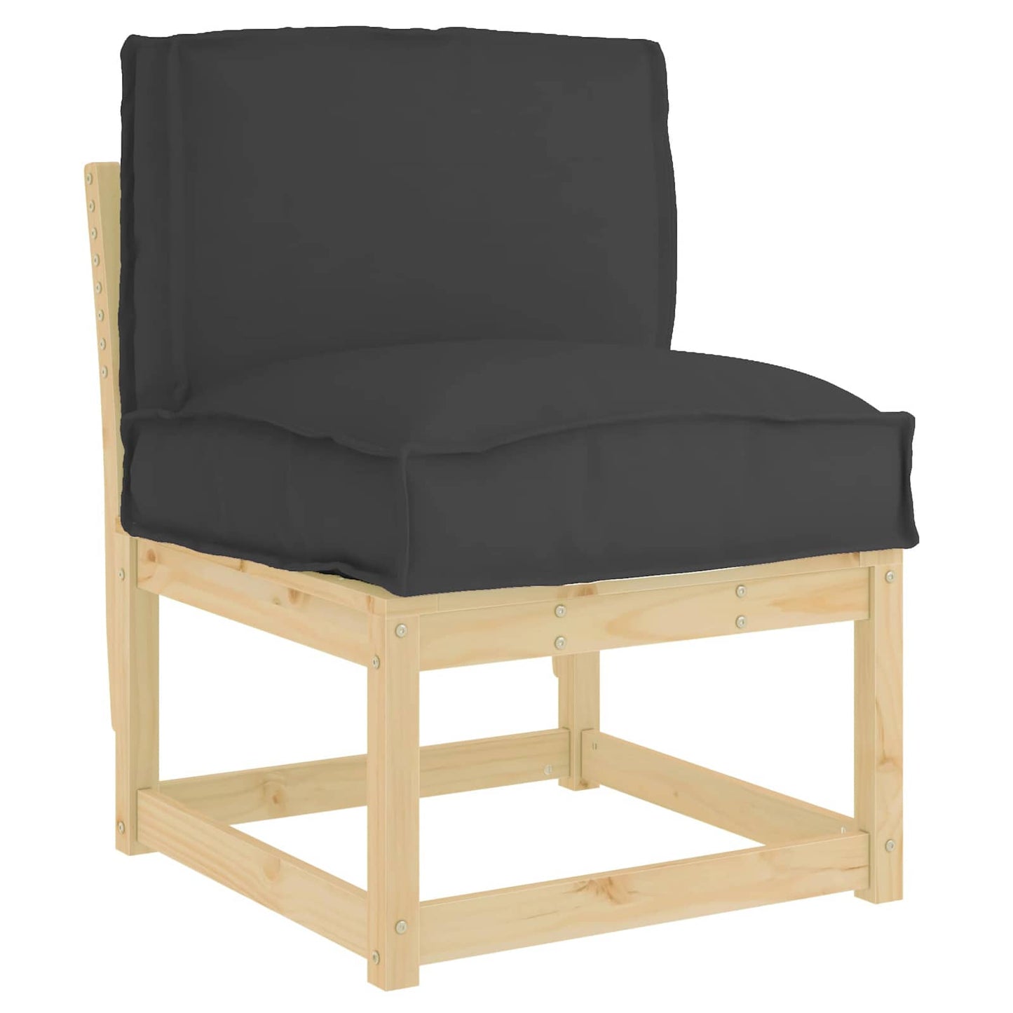 Cuscino Nero 50 x 40 x 12 cm Tessuto Oxford