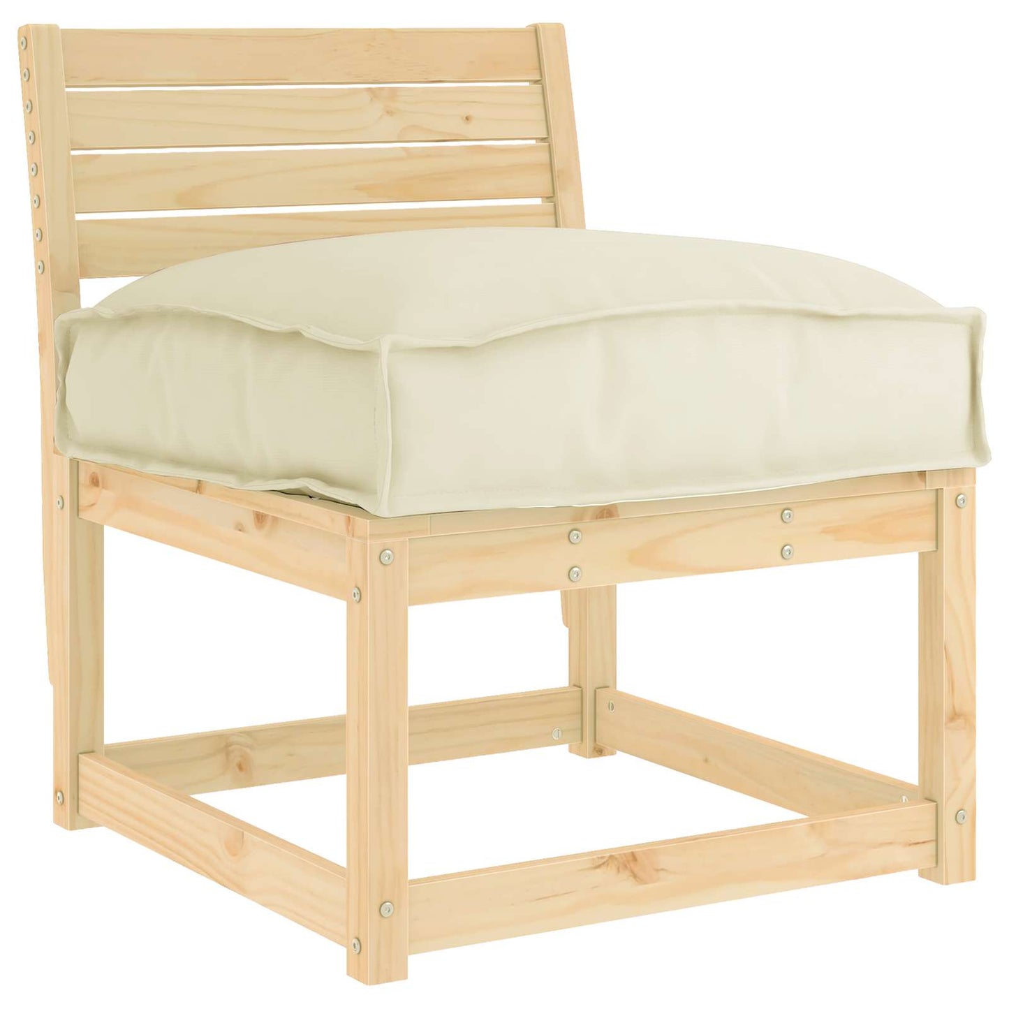 Cuscino Crema 50 x 50 x 12 cm Tessuto Oxford