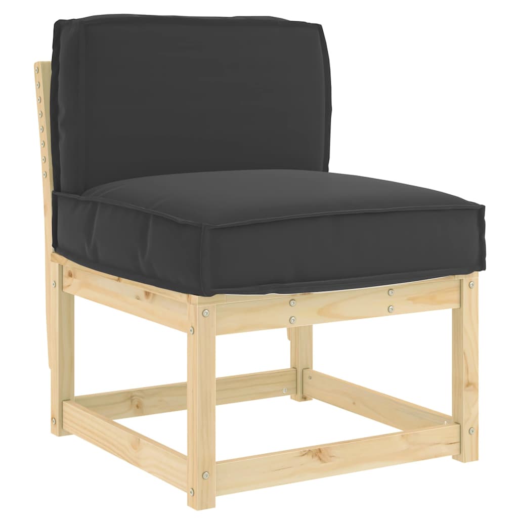 Cuscino Nero 60 x 40 x 12 cm Tessuto Oxford