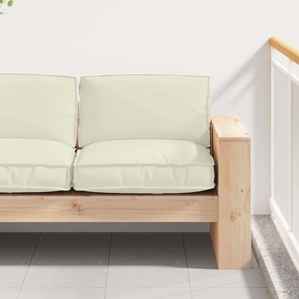 Cuscino Crema 80 x 80 x 12 cm Tessuto Oxford