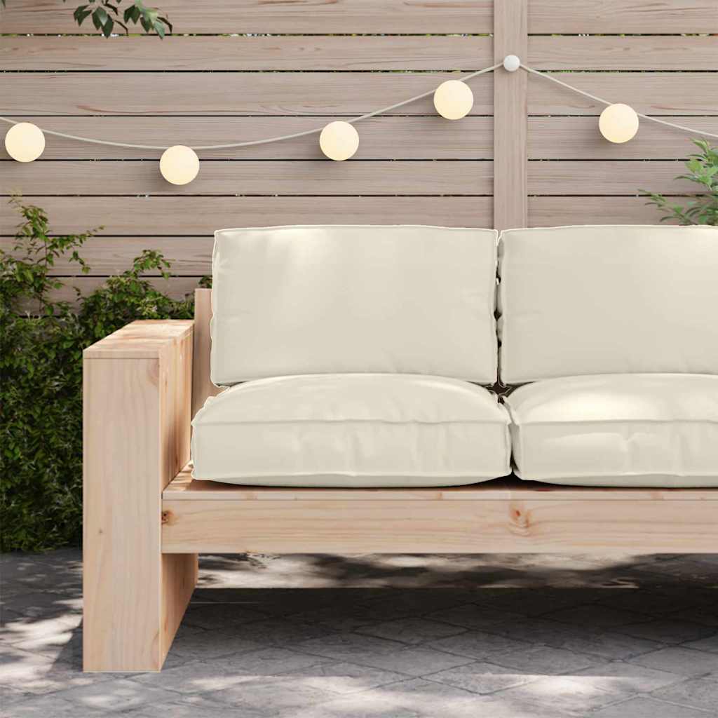 Cuscino Crema 80 x 80 x 12 cm Tessuto Oxford