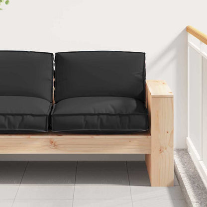 Cuscino Nero 80 x 80 x 12 cm Tessuto Oxford