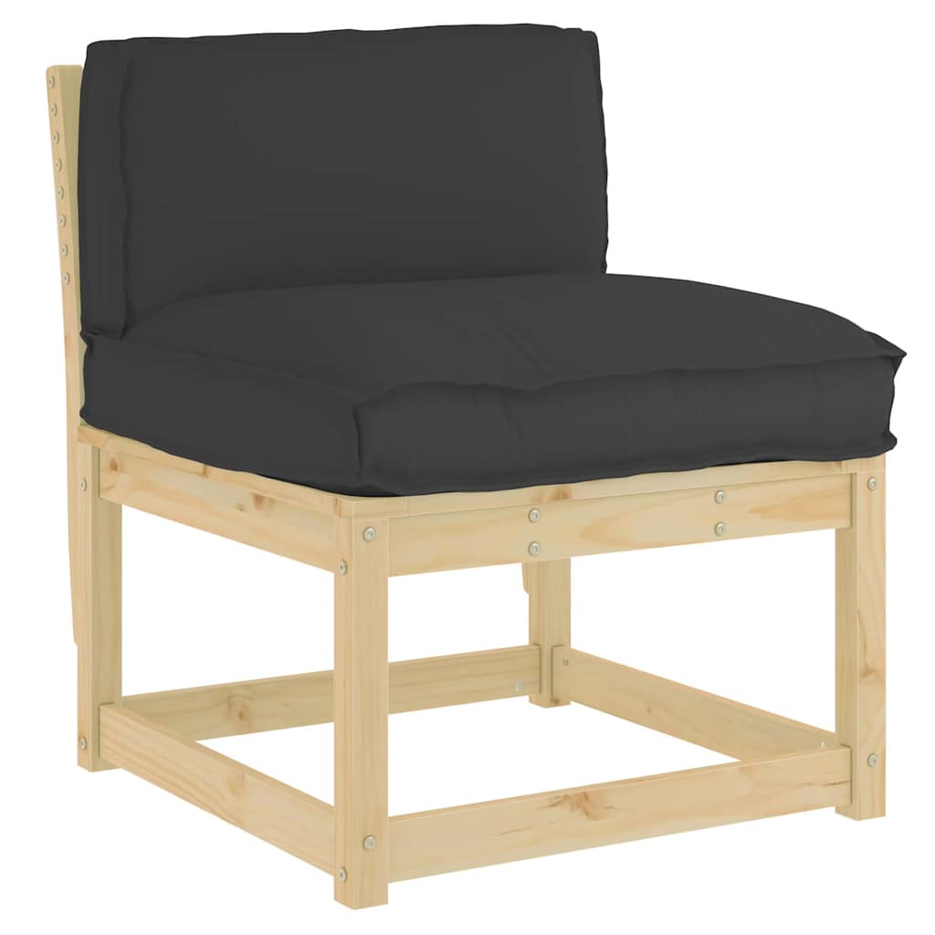 Cuscino Nero 70 x 40 x 12 cm Tessuto Oxford