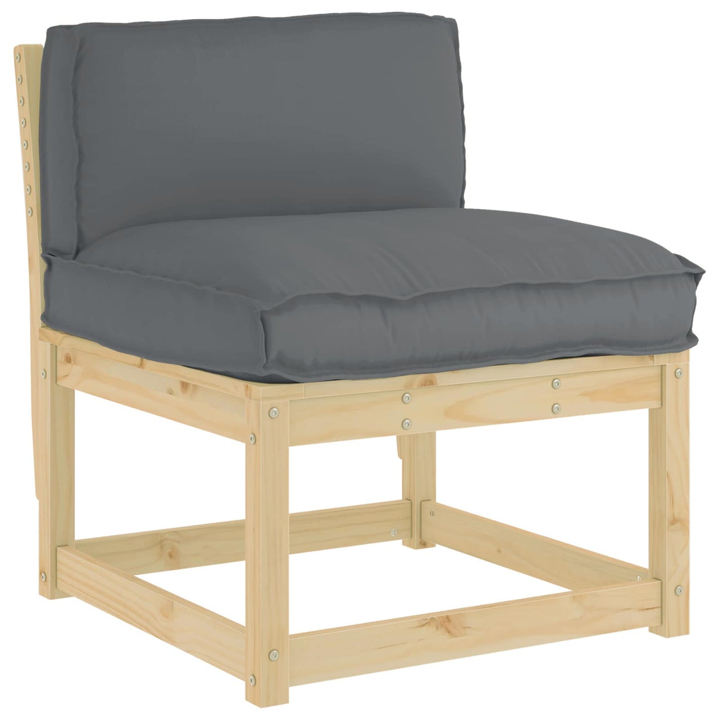 Cuscino Antracite 80 x 40 x 12 cm Tessuto Oxford