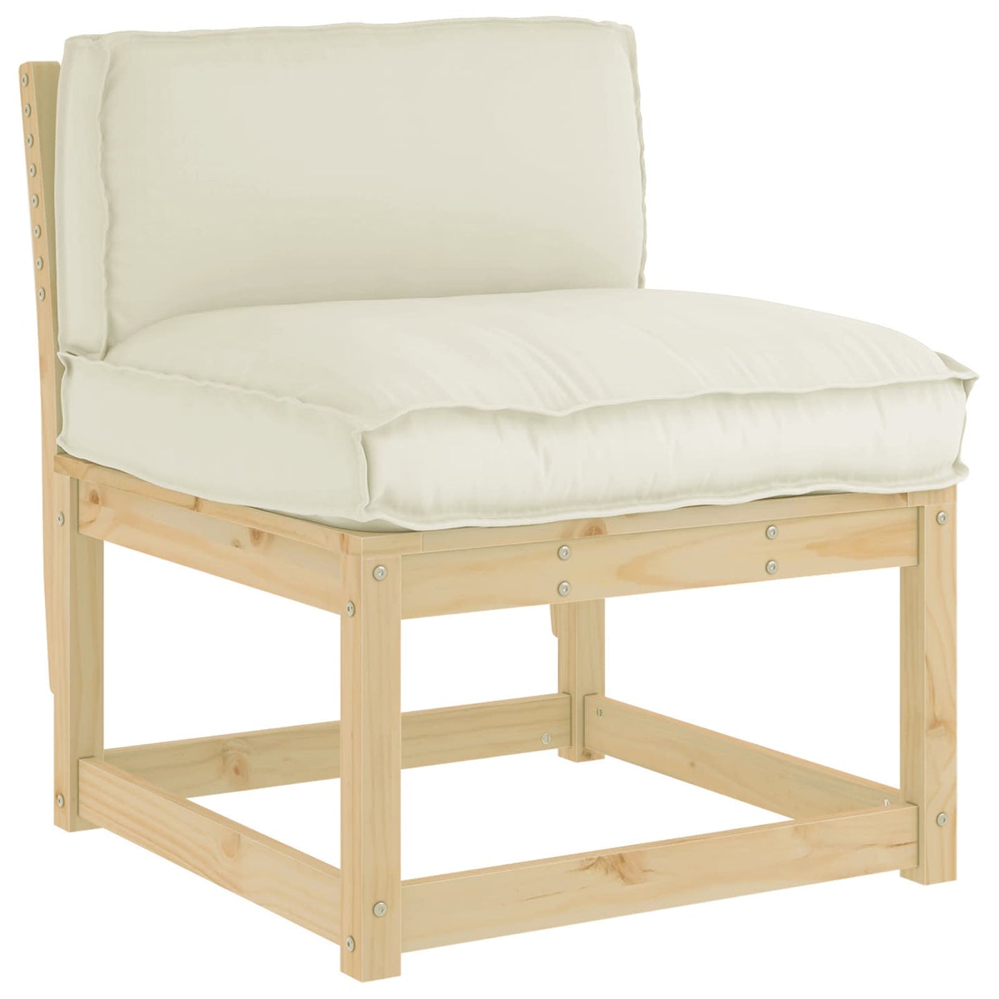 Cuscino Crema 80 x 40 x 12 cm Tessuto Oxford