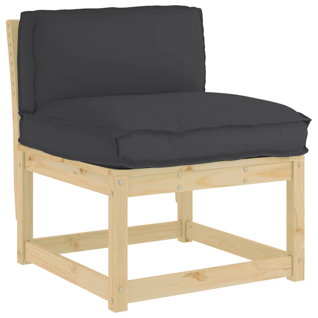 Cuscino Nero 80 x 40 x 12 cm Tessuto Oxford
