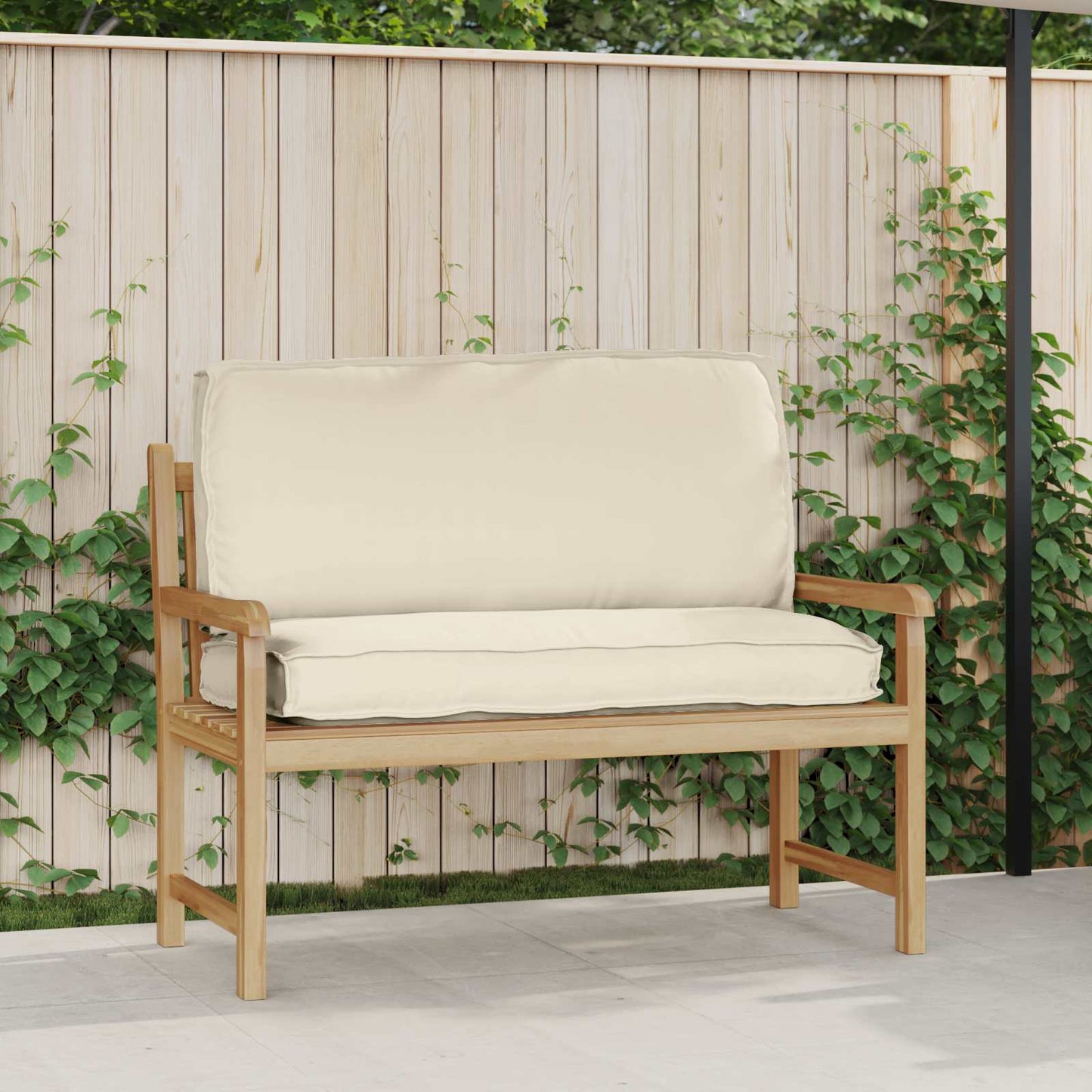 Cuscino Crema 120 x 50 x 12 cm Tessuto Oxford