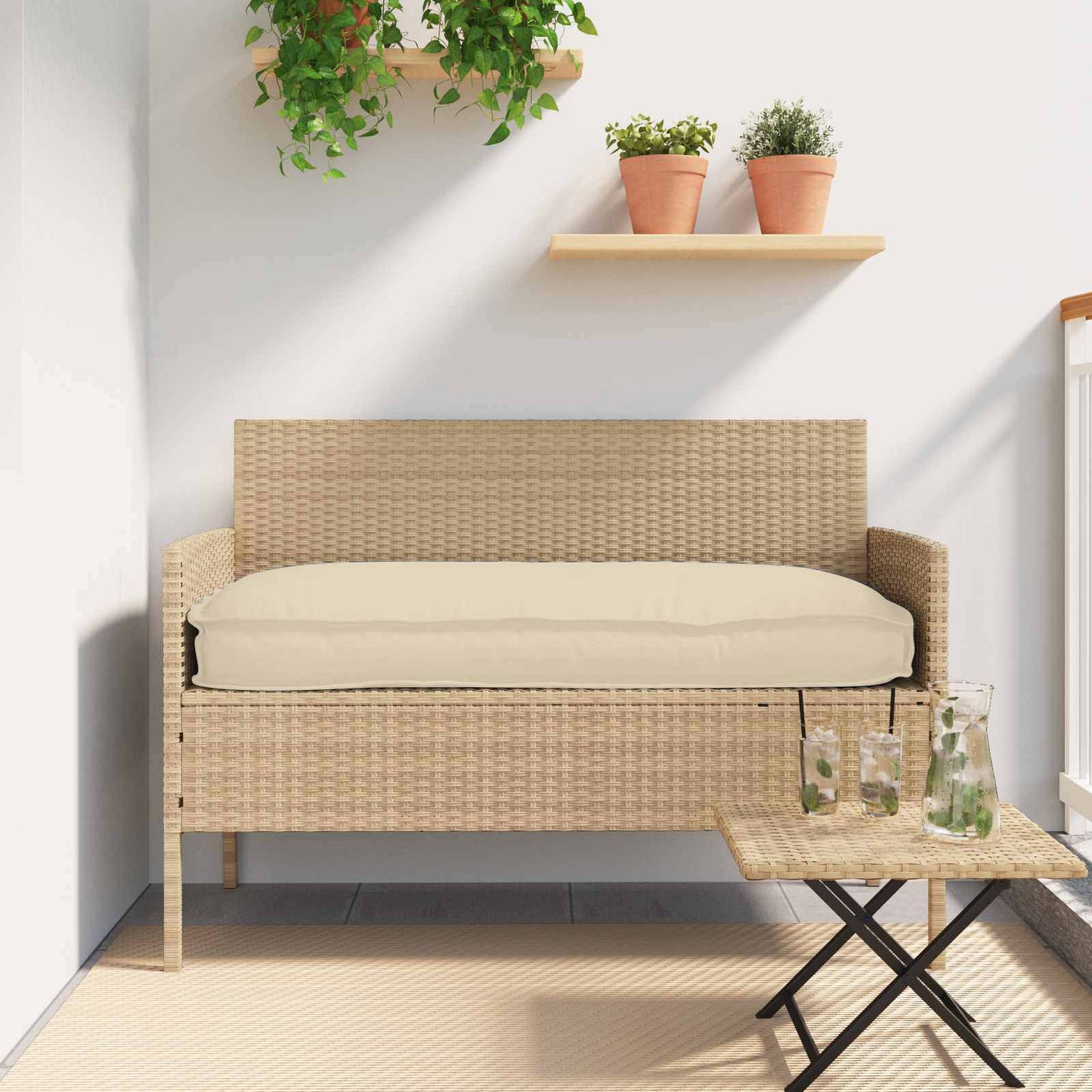 Cuscino Beige 120 x 60 x 12 cm Tessuto Oxford