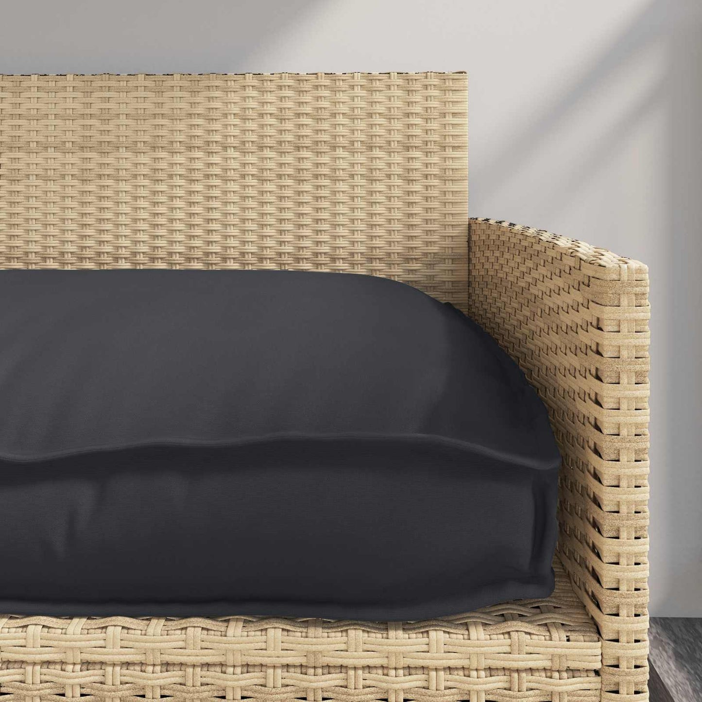 Cuscino Nero 120 x 60 x 12 cm Tessuto Oxford
