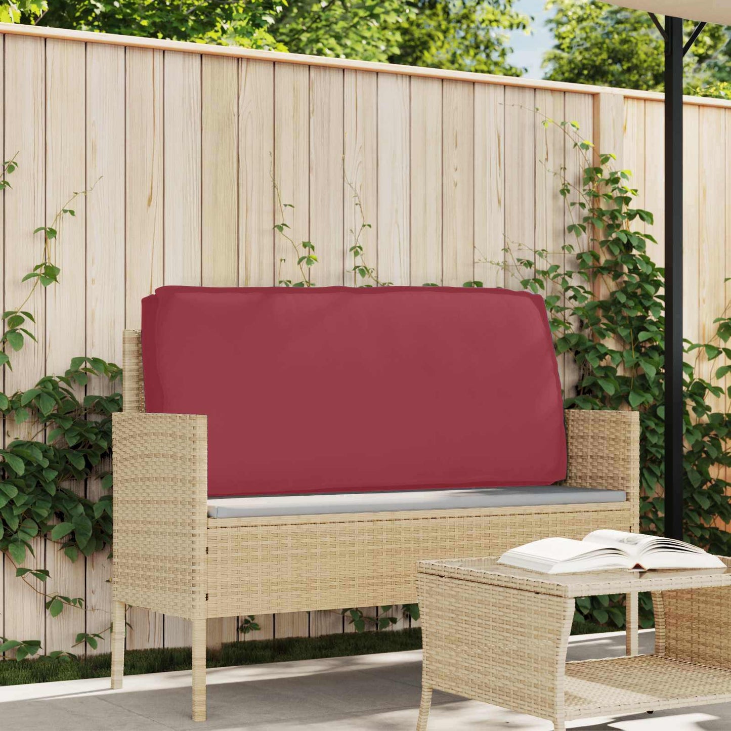 Cuscino Rosso Vino 80 x 80 x 52 cm Tessuto Oxford