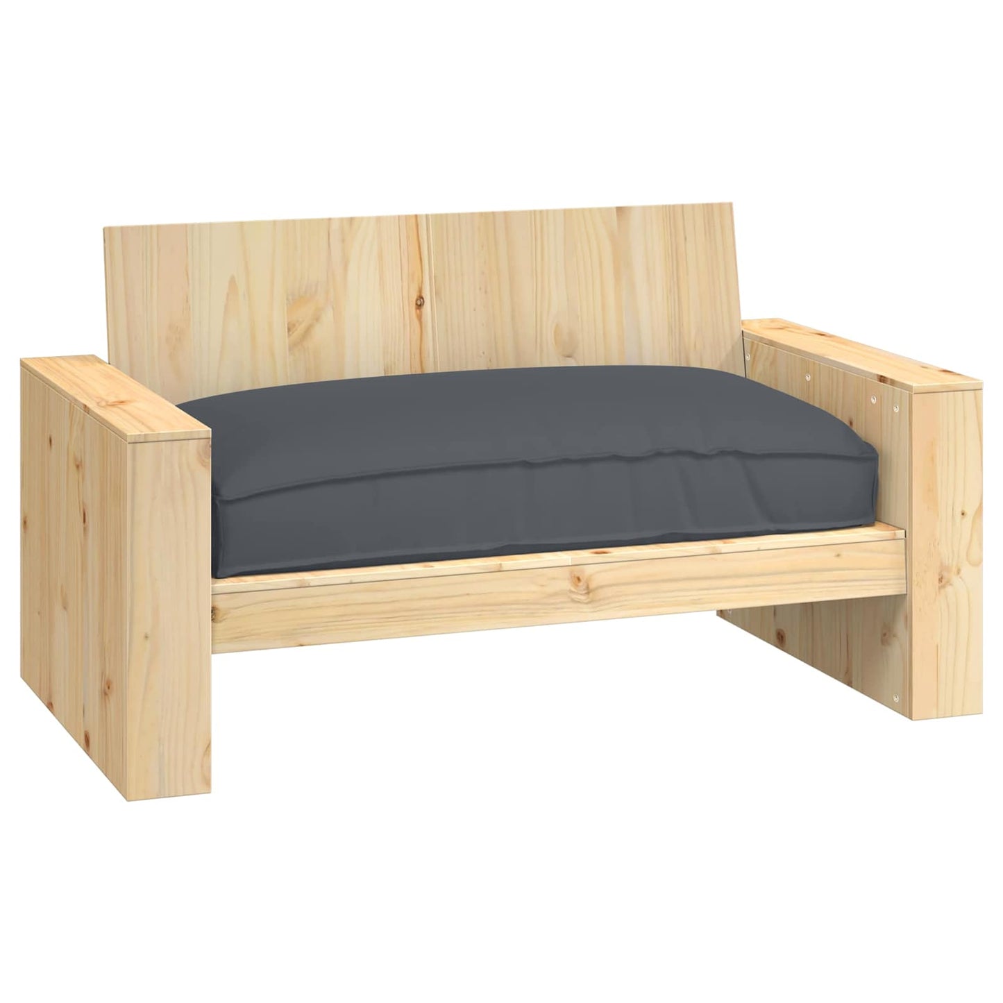 Cuscino Antracite 120 x 80 x 12 cm Tessuto Oxford