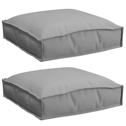 Cuscino 2 pcs Grigio 40 x 40 x 8 cm Tessuto Oxford