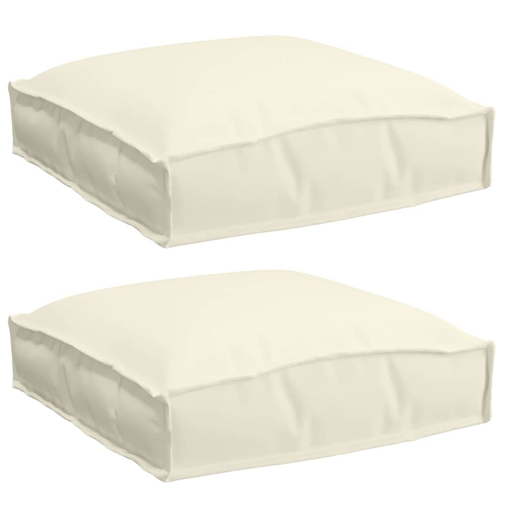 Cuscino 2 pcs Crema 40 x 40 x 8 cm Tessuto Oxford