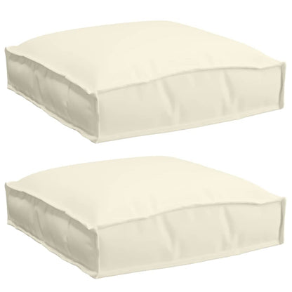 Cuscino 2 pcs Crema 40 x 40 x 8 cm Tessuto Oxford