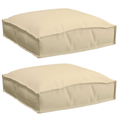 Cuscino 2 pcs Beige 40 x 40 x 8 cm Tessuto Oxford