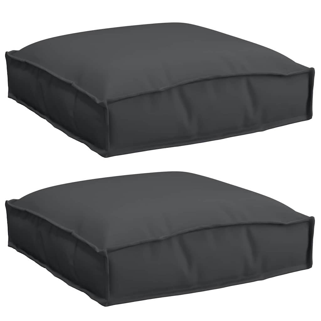 Cuscino 2 pcs Nero 40 x 40 x 8 cm Tessuto Oxford