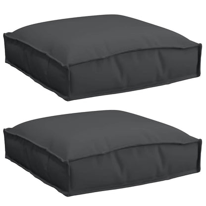 Cuscino 2 pcs Nero 40 x 40 x 8 cm Tessuto Oxford