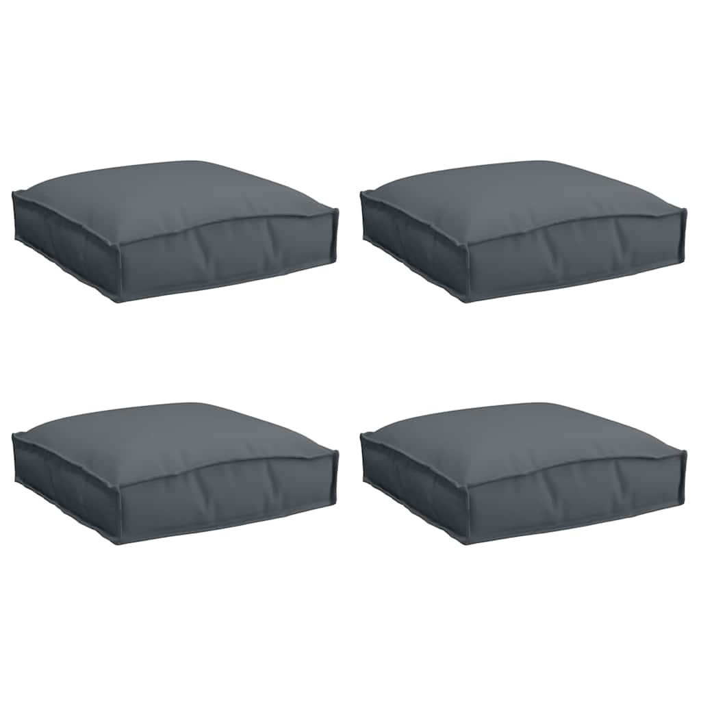 Cuscino 4 pcs Antracite 40 x 40 x 8 cm Tessuto Oxford