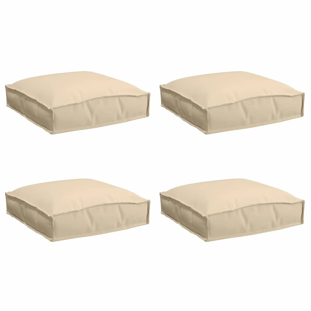 Cuscino 4 pcs Beige 40 x 40 x 8 cm Tessuto Oxford