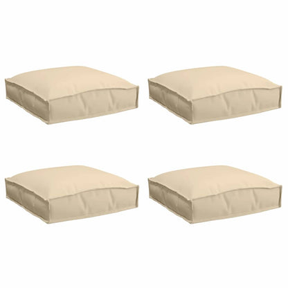 Cuscino 4 pcs Beige 40 x 40 x 8 cm Tessuto Oxford