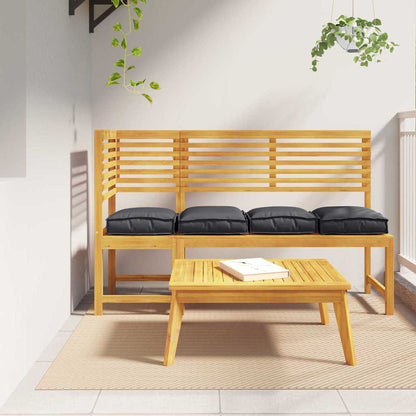 Cuscino 4 pcs Nero 40 x 40 x 8 cm Tessuto Oxford