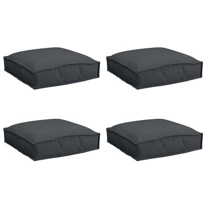 Cuscino 4 pcs Nero 40 x 40 x 8 cm Tessuto Oxford