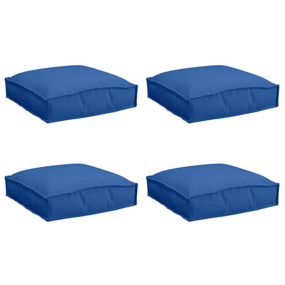 Cuscino 4 pcs Blu Reale 40 x 40 x 8 cm Tessuto Oxford