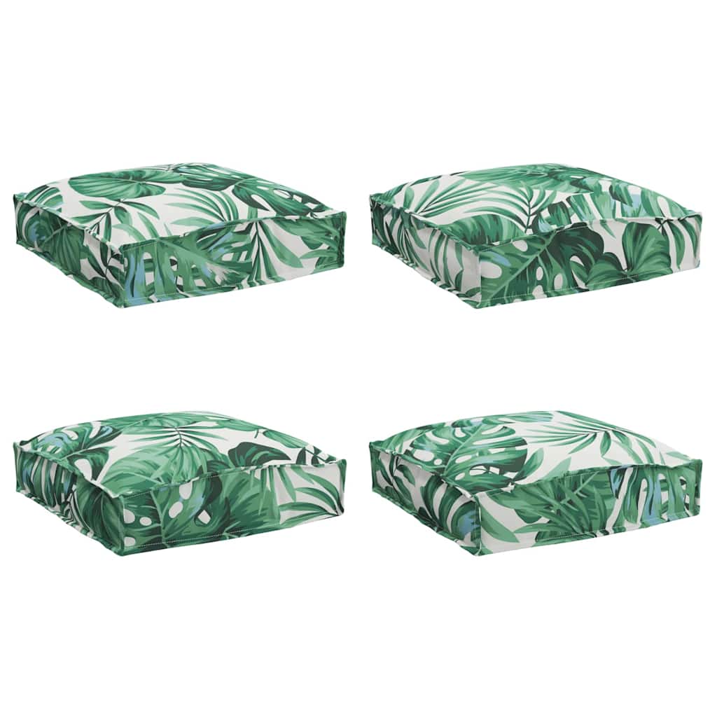 Cuscino 4 pcs Motivo Foglia 40 x 40 x 8 cm Tessuto Oxford