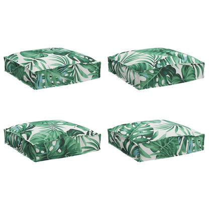 Cuscino 4 pcs Motivo Foglia 40 x 40 x 8 cm Tessuto Oxford
