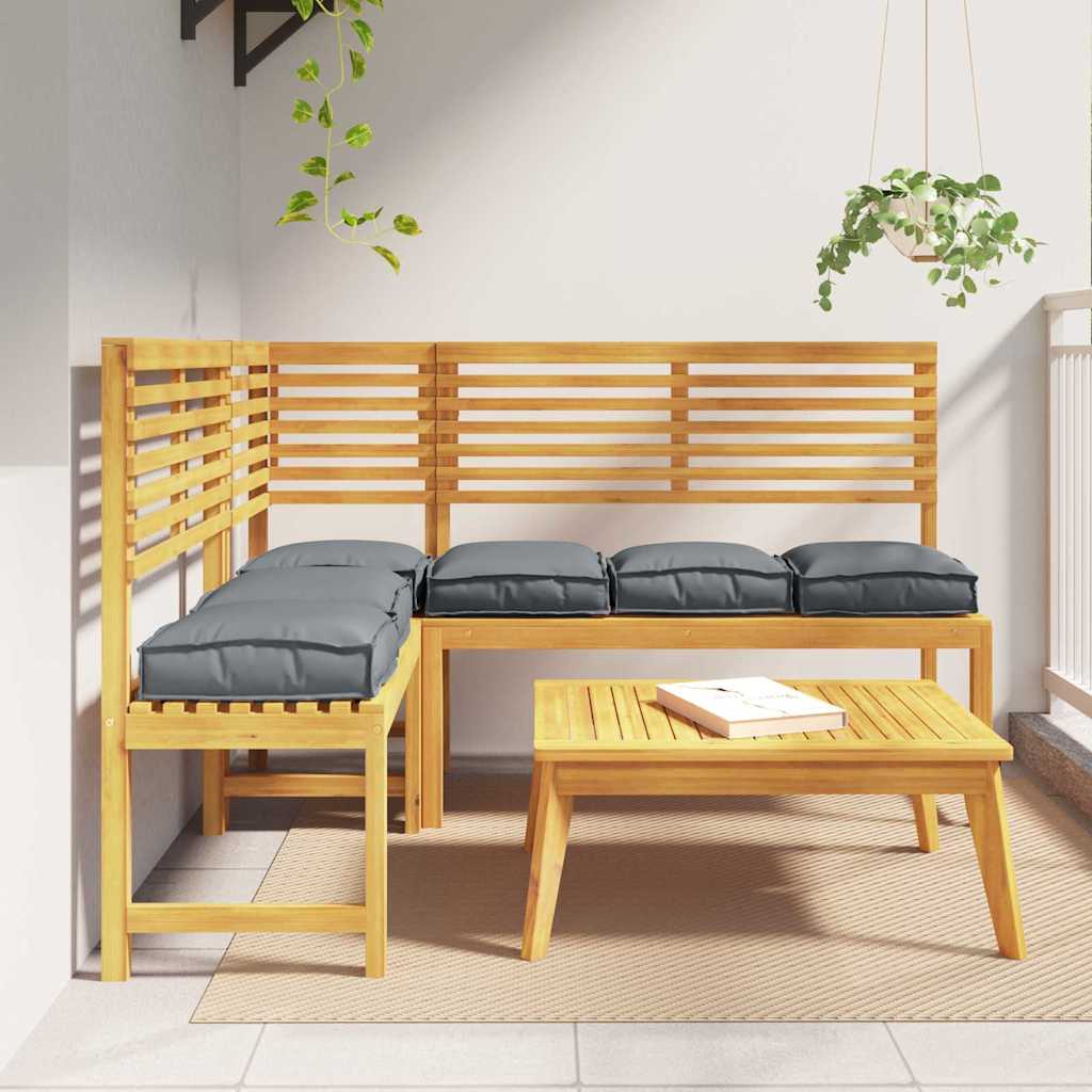 Cuscino 6 pcs Antracite 40 x 40 x 8 cm Tessuto Oxford