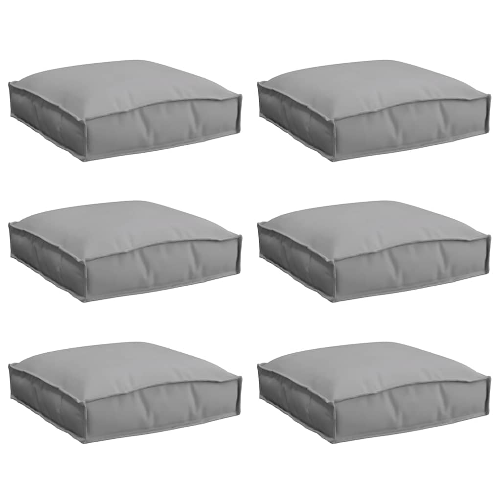 Cuscino 6 pcs Grigio 40 x 40 x 8 cm Tessuto Oxford