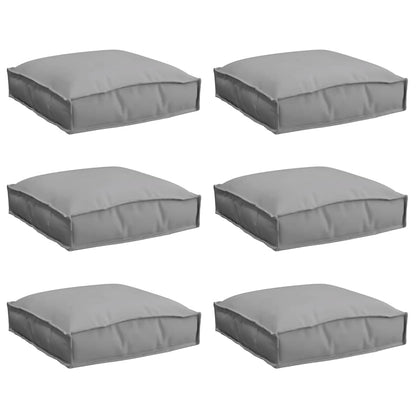 Cuscino 6 pcs Grigio 40 x 40 x 8 cm Tessuto Oxford