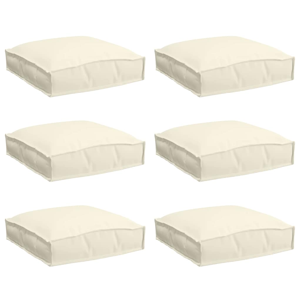 Cuscino 6 pcs Crema 40 x 40 x 8 cm Tessuto Oxford