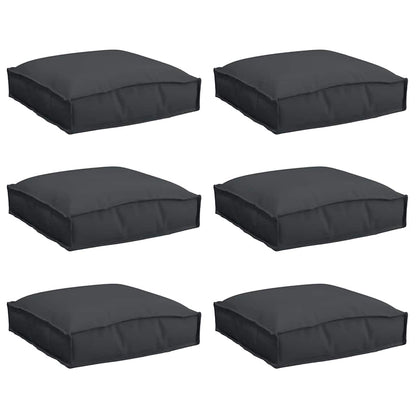 Cuscino 6 pcs Nero 40 x 40 x 8 cm Tessuto Oxford