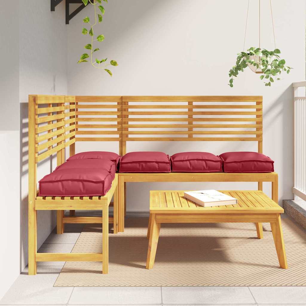 Cuscino 6 pcs Rosso Vino 40 x 40 x 8 cm Tessuto Oxford