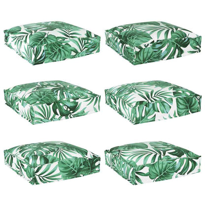 Cuscino 6 pcs Motivo Foglia 40 x 40 x 8 cm Tessuto Oxford