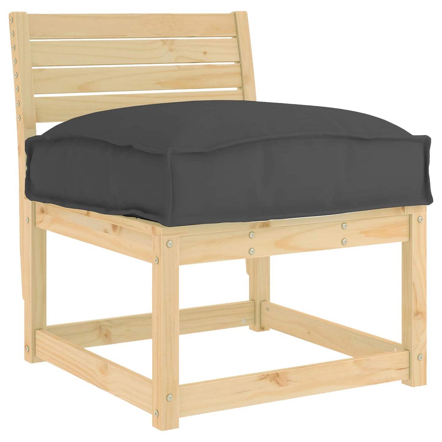 Cuscino Nero 60 x 40 x 8 cm Tessuto Oxford